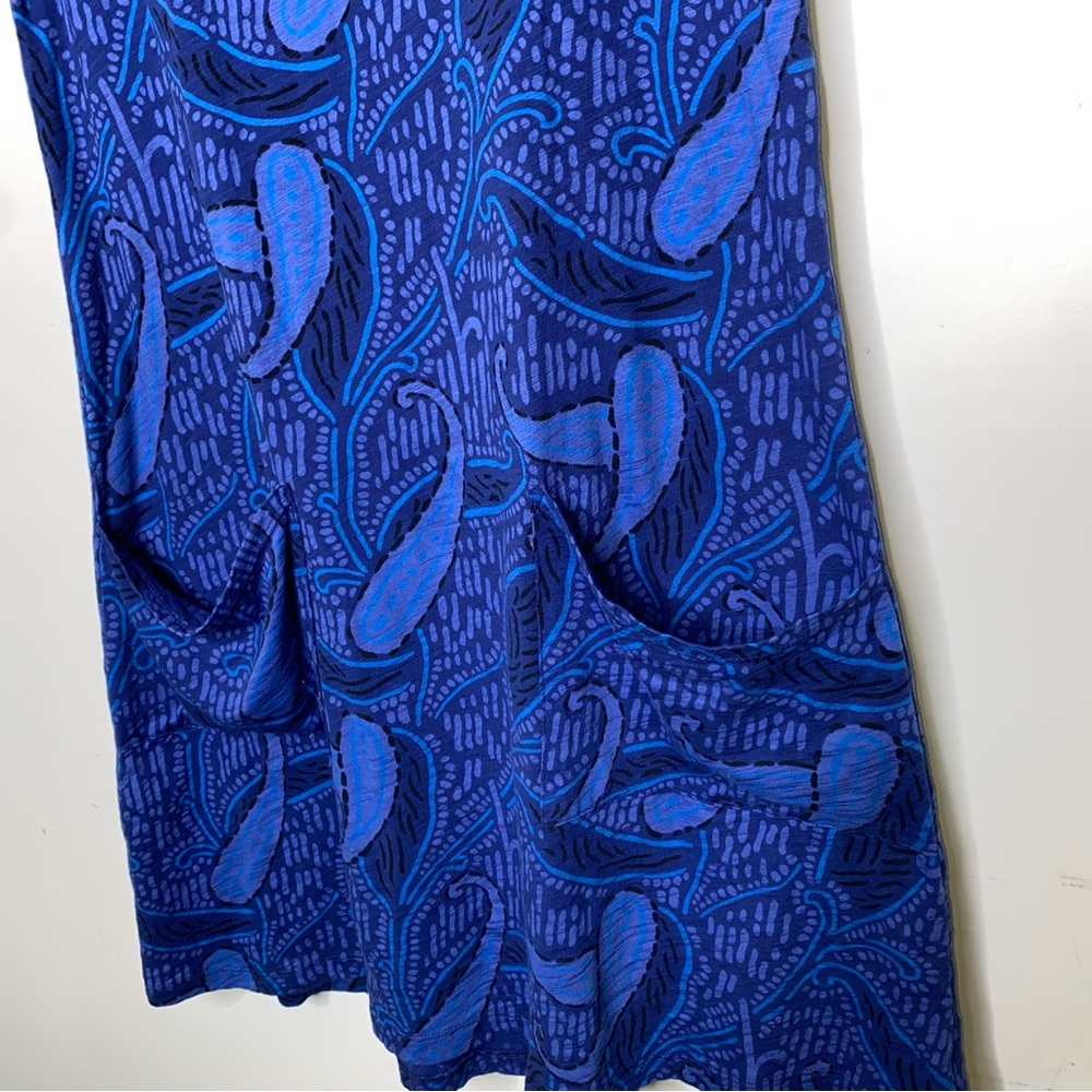 SOLD✨ Fresh Produce Size Small Paisley Blue Printed Dress with Pockets - Picture 2 of 7